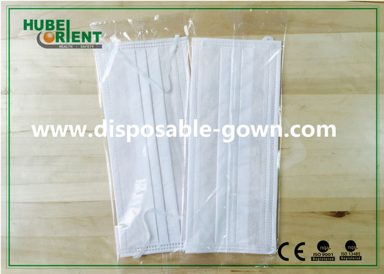 Disposable White TET Mesh Membrane Face Mask with Blue PU Band