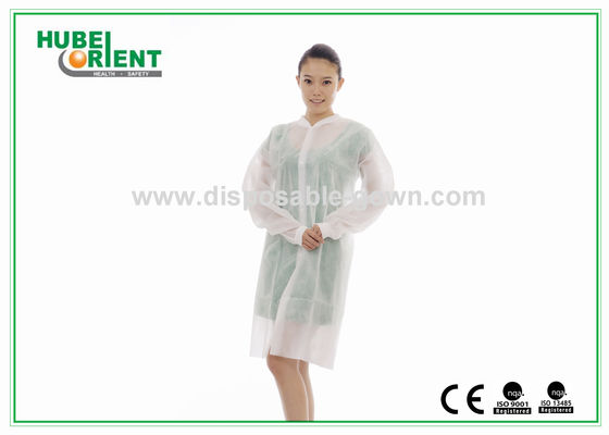 Light-weight Unisex Disposable Lab Coat Lab Protective Clothing With Zip Closure For Laboratory