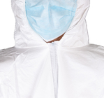 Hospital Medical Microporous Film Coverall Waterproof Disposable With Elastic Wrist And Elasticated Facial Opening