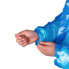 Disposable Transparent PE Raincoat With Long Sleeves And Drawstring Hood