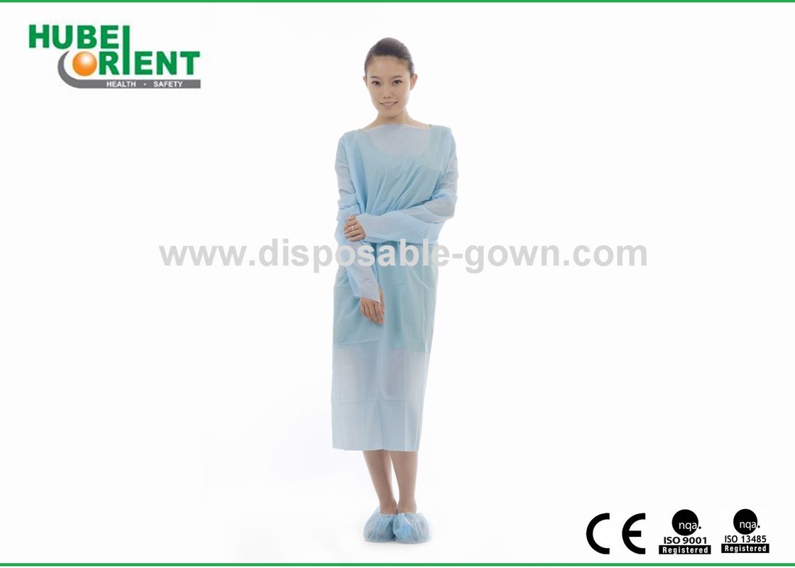 Disposable Use Thumb Cuffs Long Sleeves CPE Pritective Gown Factory/Workshop Plastic Protective Gown