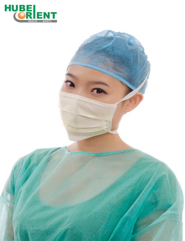 CE Single Use Nonwoven 3 Ply Surgical Face Mask With Tie On