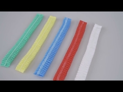 Jednorazowa głowa z włókniny w stylu mob cap z podwójną gumką