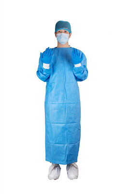AAMI PB70:2012 Level-3 Knitted Cuffs Disposable SMS Fabric Surgical Gown